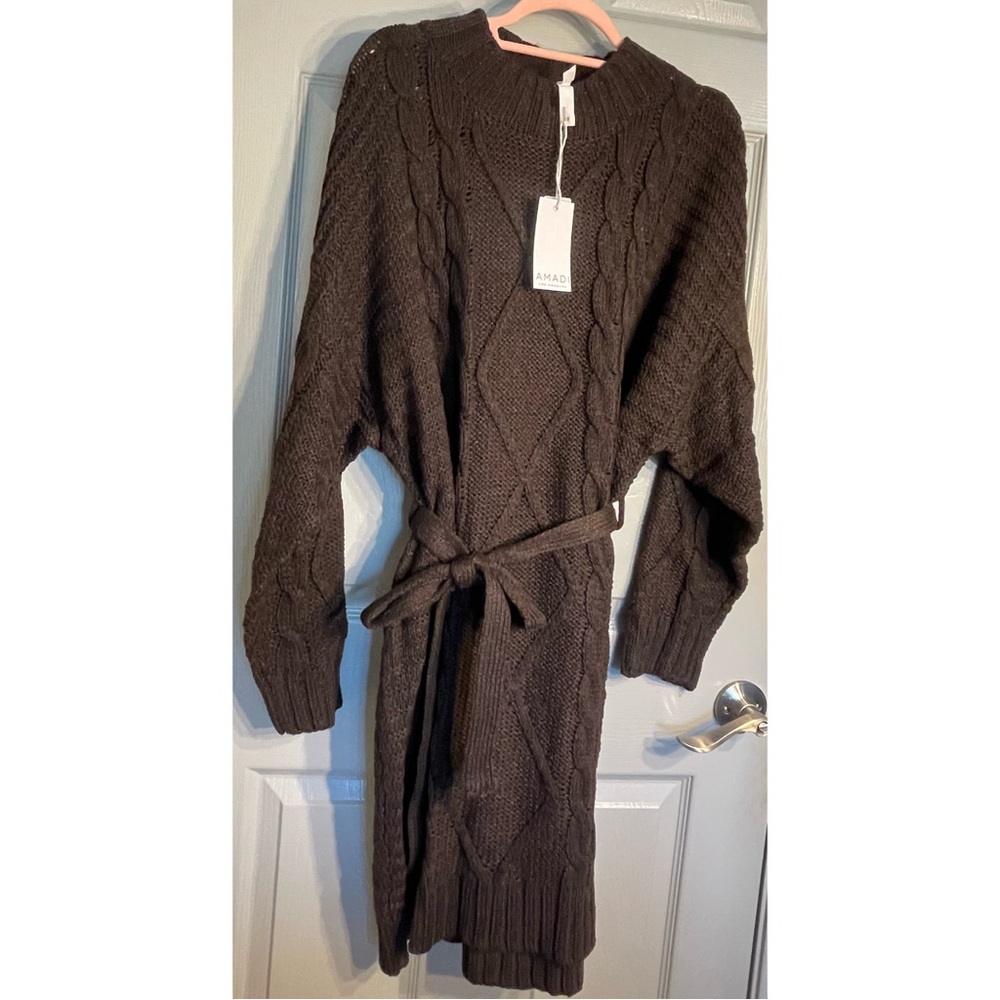 Anthropologie Amadi Leah Cable Knit Sweater Dress NWT SZ 1X - Picture 7 of 15